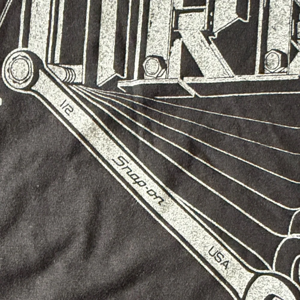 Snap-on Black Graphic T-Shirt Sz XL - Picture 4 of 7